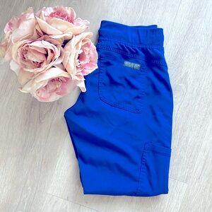 Med Couture blue jogger scrubs pants